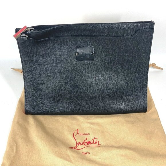 Christian Louboutin Crossbody Logo SKY 2WAY Bag Clutch Pouch Bag Shoulder Bag - Picture 14 of 14